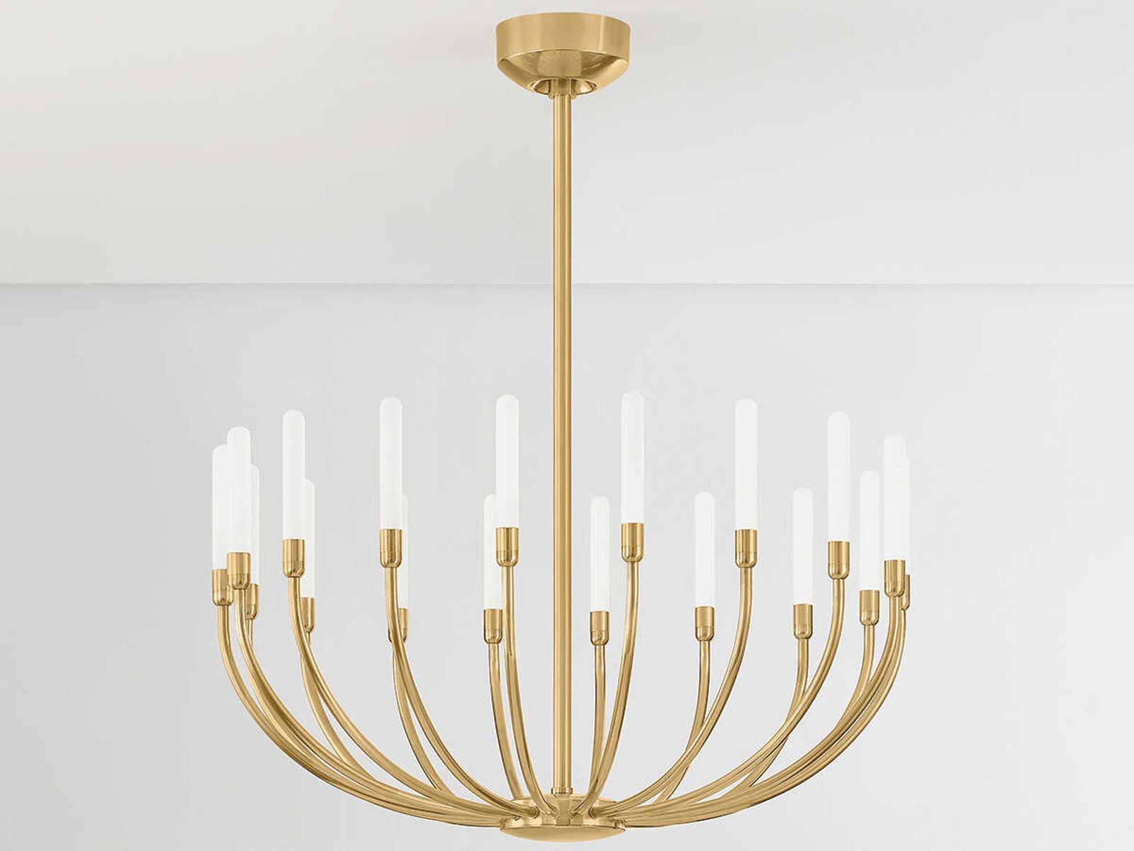 Corbett Lighting 18-Light Amalthea Chandelier in Vintage Brass