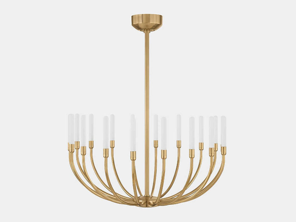Corbett Lighting 18-Light Amalthea Chandelier in Vintage Brass