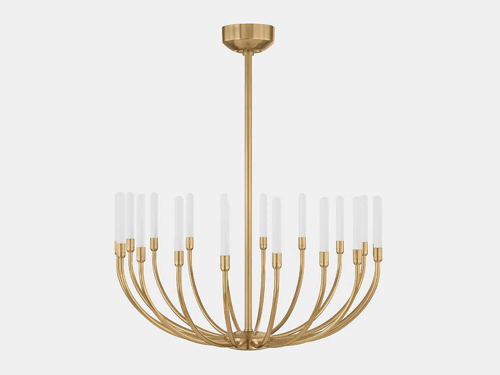 Corbett Lighting 18-Light Amalthea Chandelier in Vintage Brass