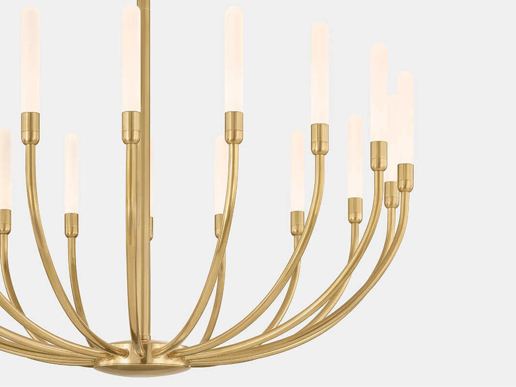 Corbett Lighting 18-Light Amalthea Chandelier in Vintage Brass