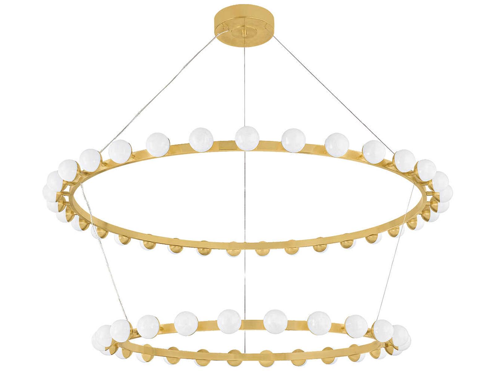 Corbett Lighting 57-Light Linus LED Chandelier in Vintage Brass