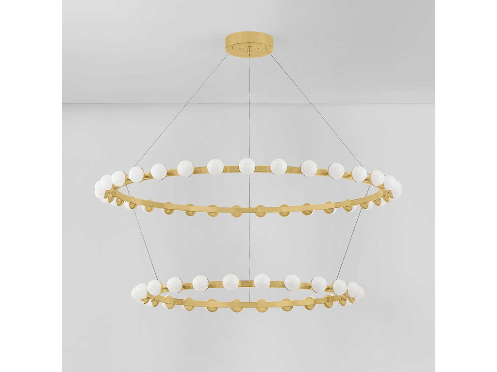 Corbett Lighting 57-Light Linus LED Chandelier in Vintage Brass