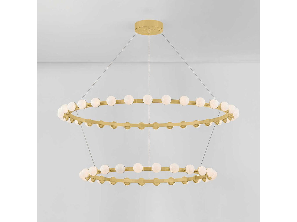 Corbett Lighting 57-Light Linus LED Chandelier in Vintage Brass