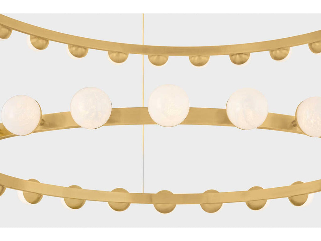 Corbett Lighting 57-Light Linus LED Chandelier in Vintage Brass