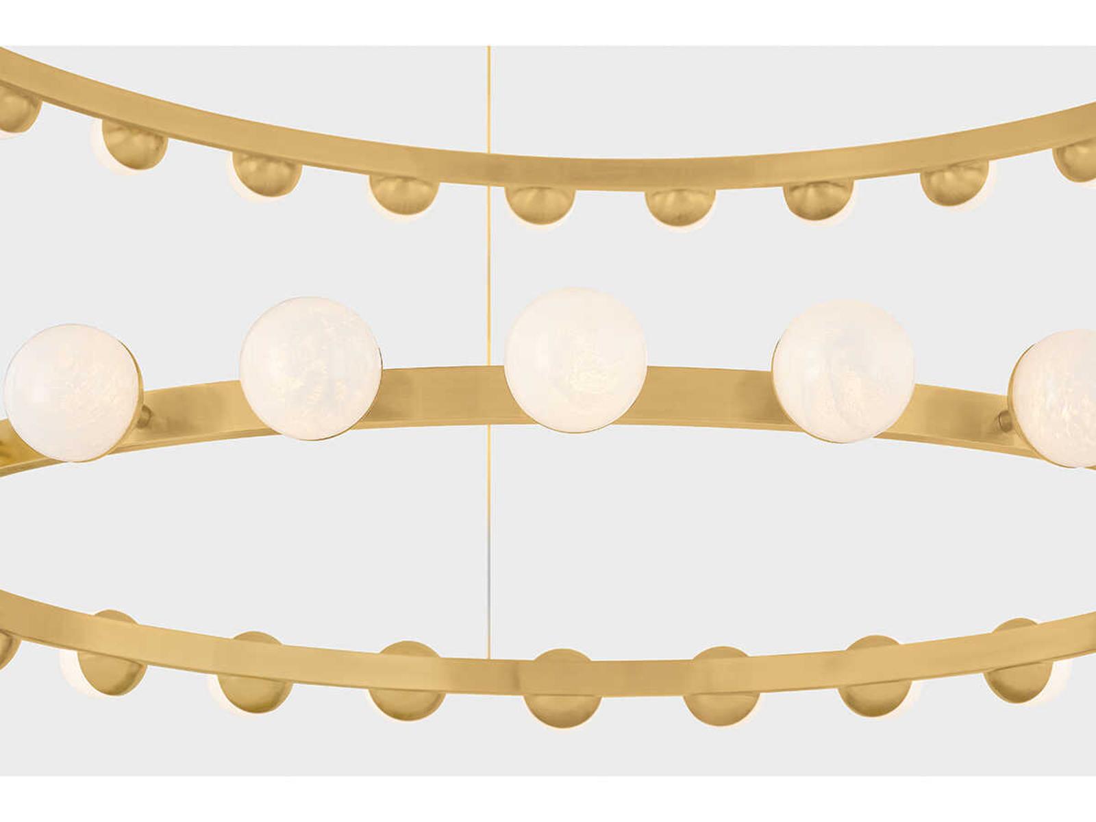 Corbett Lighting 57-Light Linus LED Chandelier in Vintage Brass