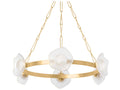 Corbett Lighting 6-Light Almandine LED Chandelier in Vintage Gold Leaf
