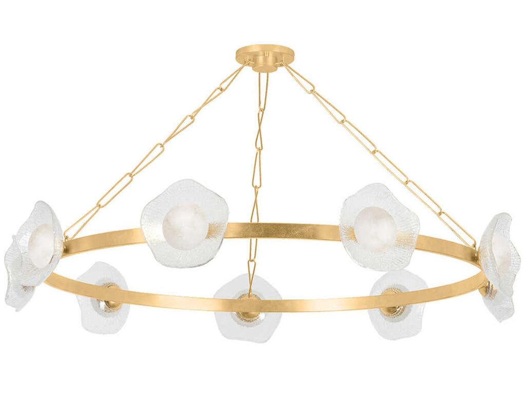 Corbett Lighting Almandine 9-Light LED Ring Chandelier in Vintage Gold Leaf