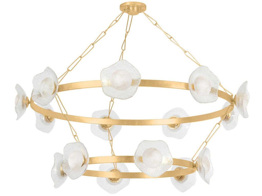 Corbett Lighting 15-Light Almandine LED Chandelier in Vintage Gold Leaf