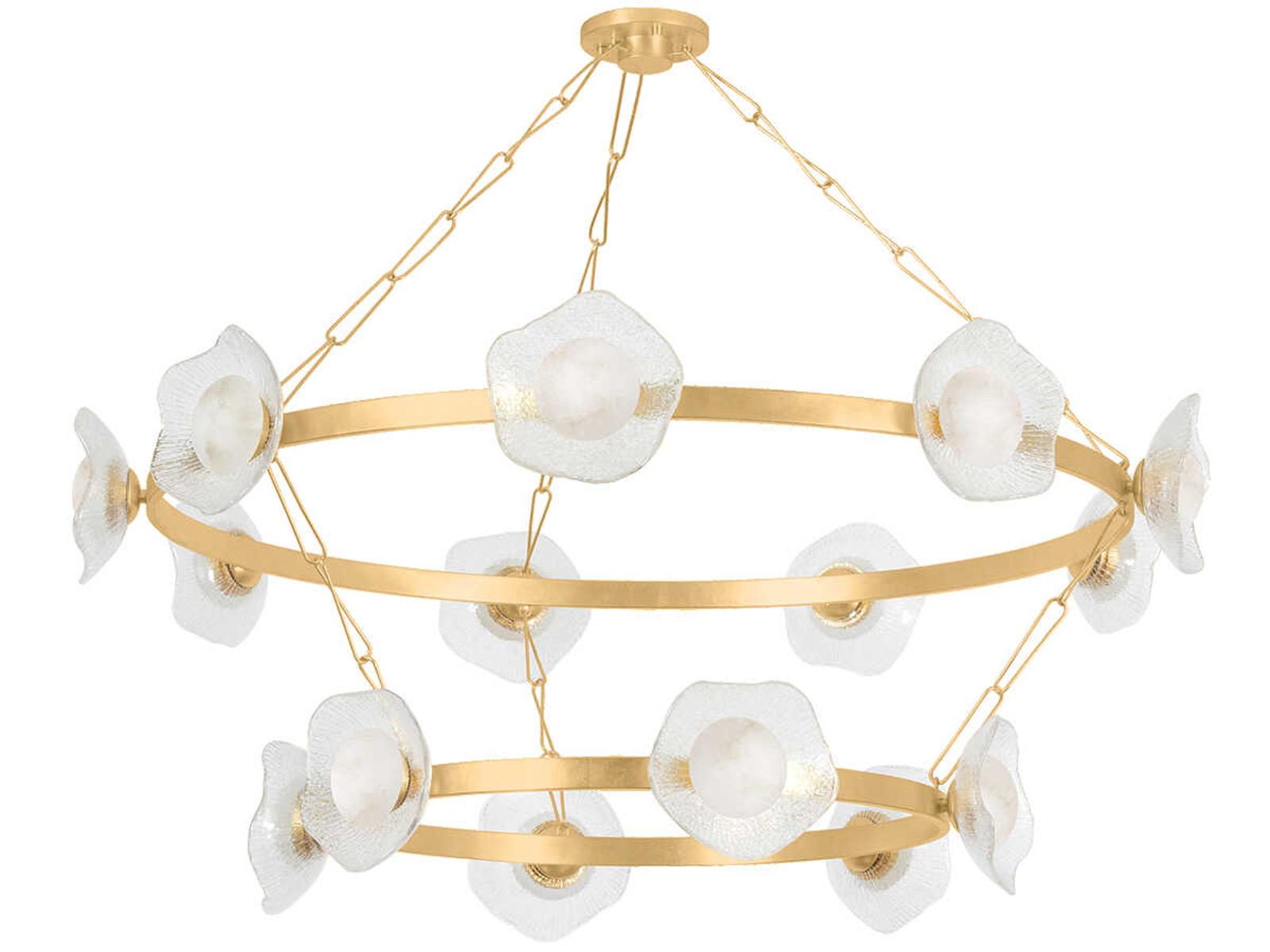 Corbett Lighting 15-Light Almandine LED Chandelier in Vintage Gold Leaf