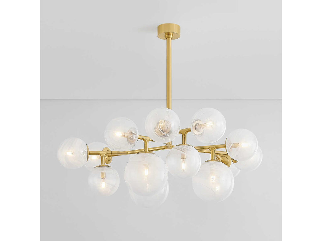 Corbett Lighting 15-Light Glasgow Chandelier Vintage Polished Brass