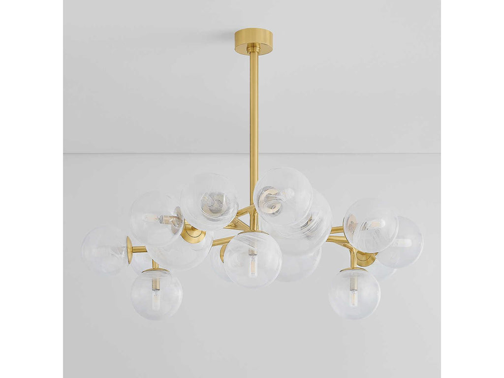 Corbett Lighting 15-Light Glasgow Chandelier Vintage Polished Brass