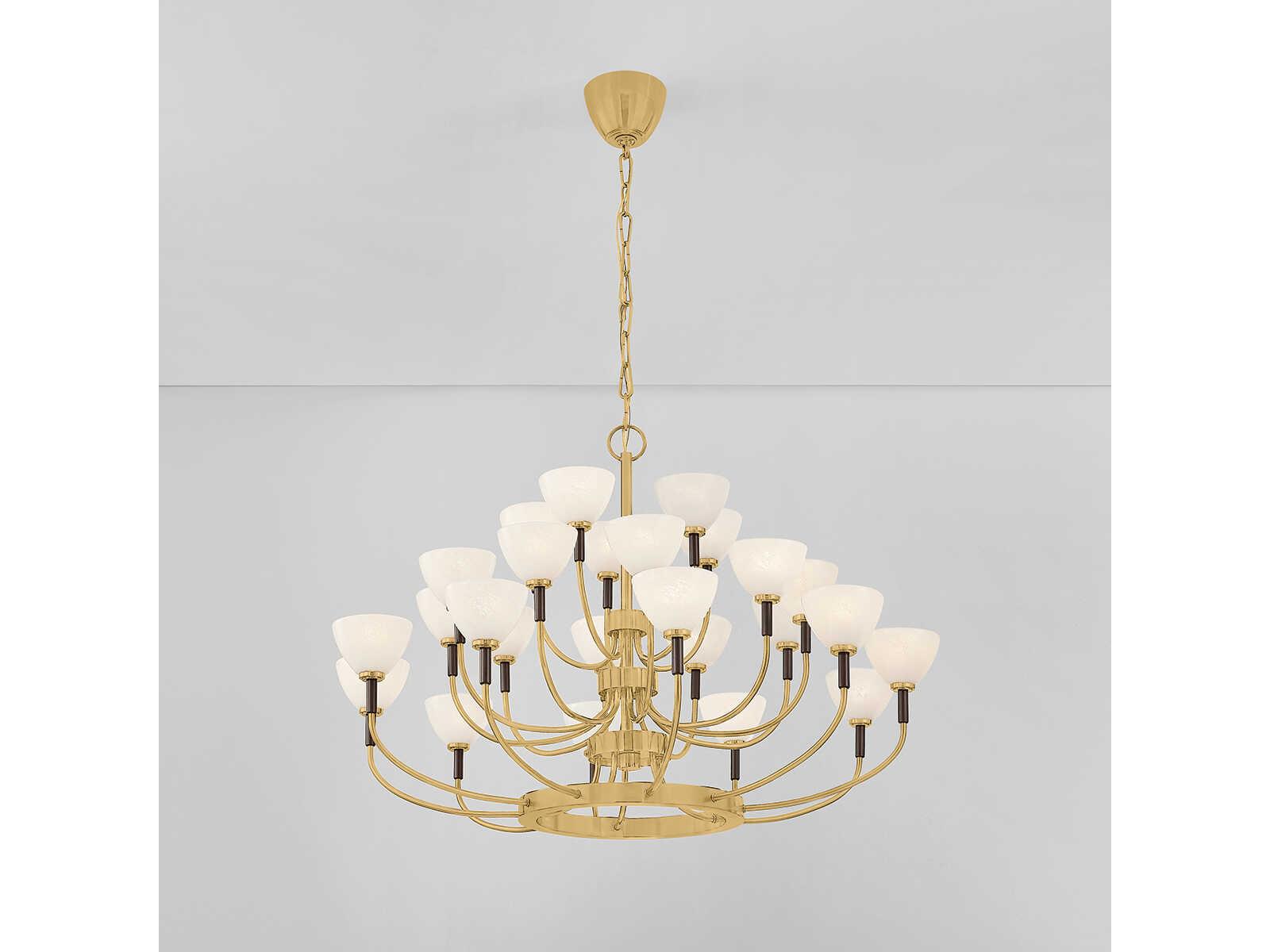 Corbett Lighting 25-Light Brahma Chandelier in Vintage Polished Brass and Bronze