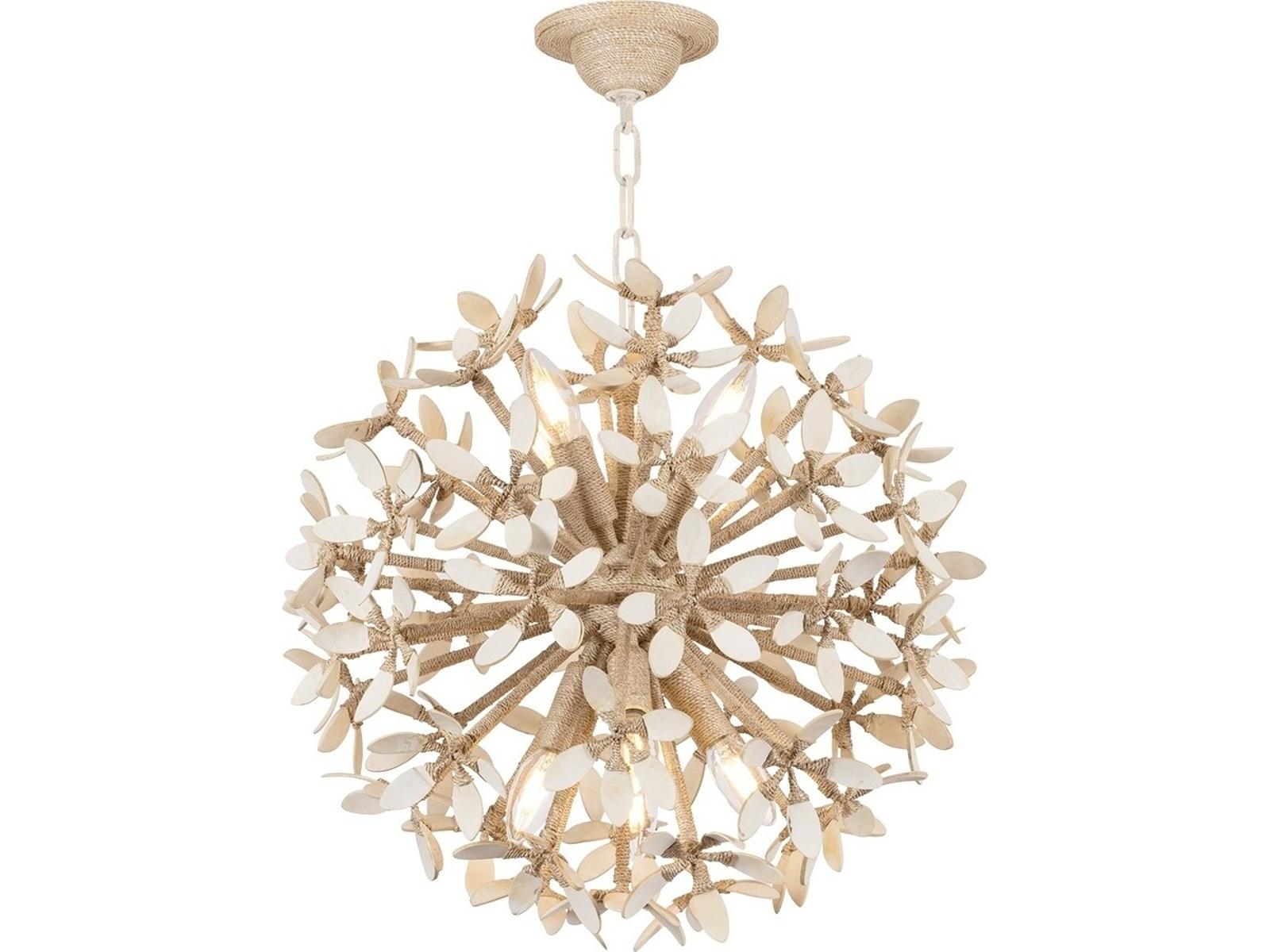 Corbett Lighting 8-Light Corfu Chandelier in Ivory Coco