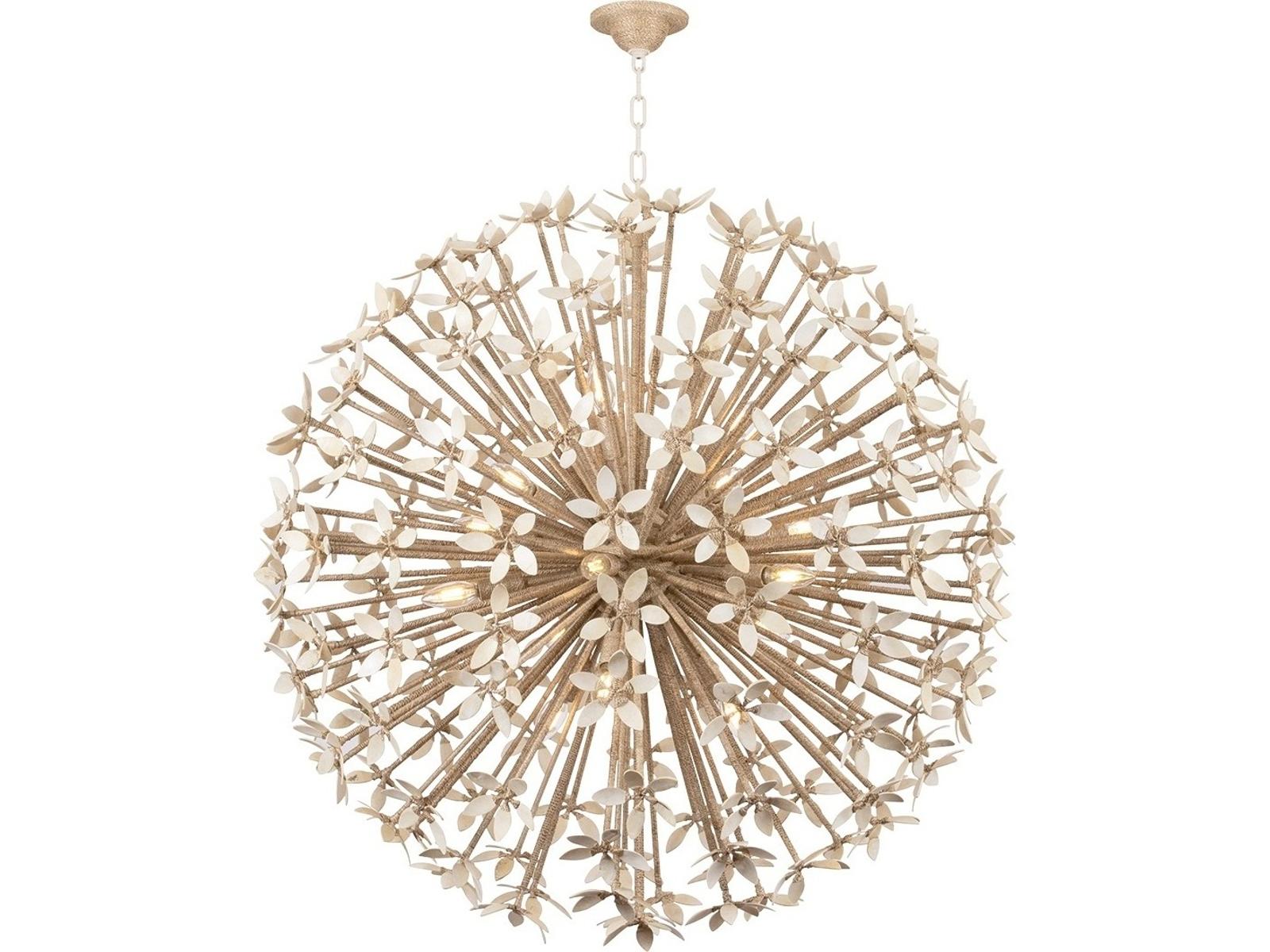 Corbett Lighting 16-Light Corfu Sputnik Chandelier in Ivory Coco