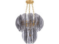 Corbett Lighting Anatase 5-Light Chandelier in Vintage Gold Leaf with Remolino Blanco Glass