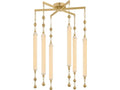 Corbett Lighting Parigi 6-Light Vintage Brass Gold Linear Chandelier