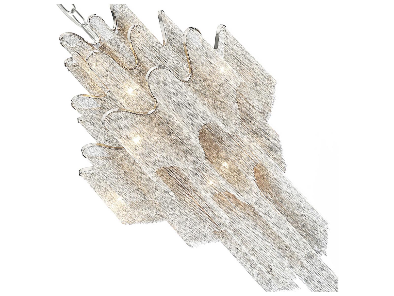 CWI Lighting Daisy 17-Light Down Chandelier in Chrome