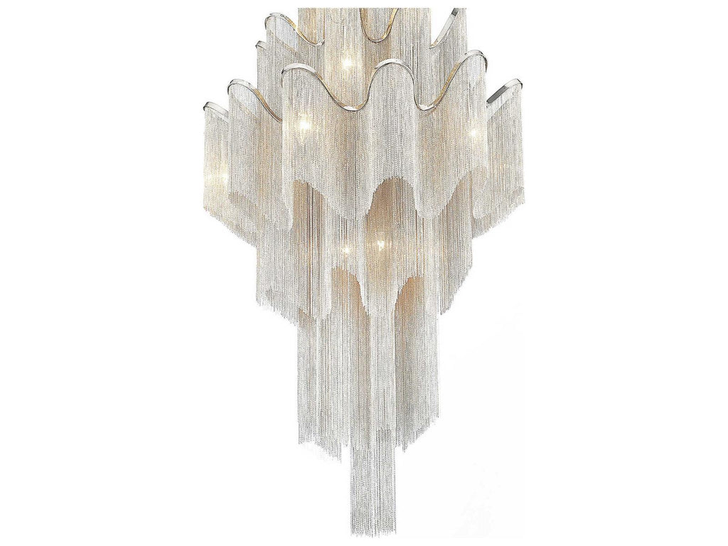CWI Lighting Daisy 17-Light Down Chandelier in Chrome