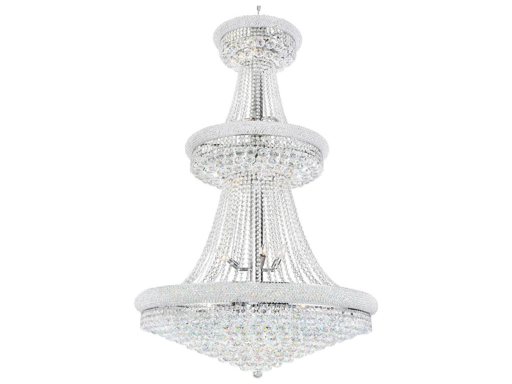 CWI Lighting Empire 34-Light Chandelier in Chrome with K9 Crystals