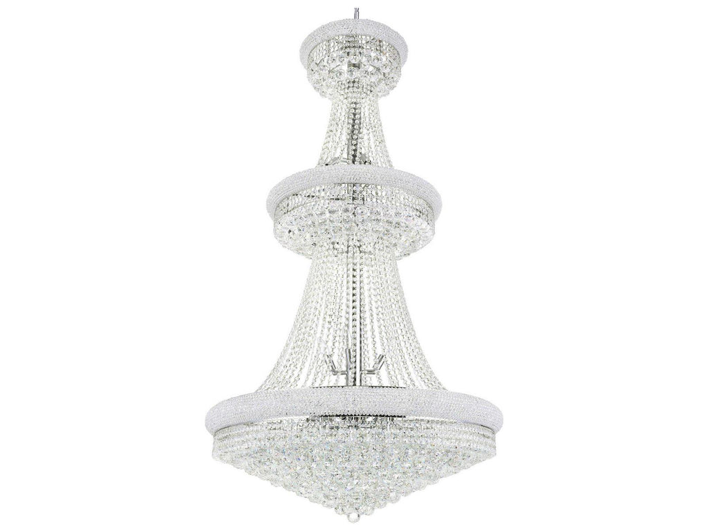 CWI Lighting Empire 34-Light Chandelier in Chrome with K9 Crystals