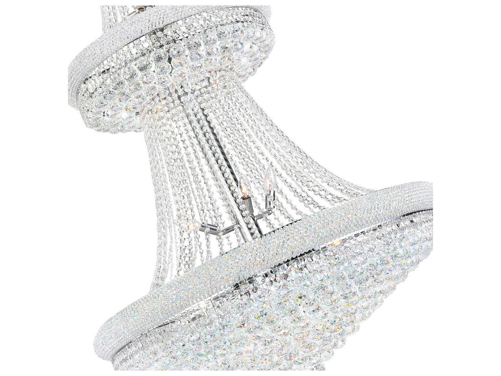 CWI Lighting Empire 34-Light Chandelier in Chrome with K9 Crystals