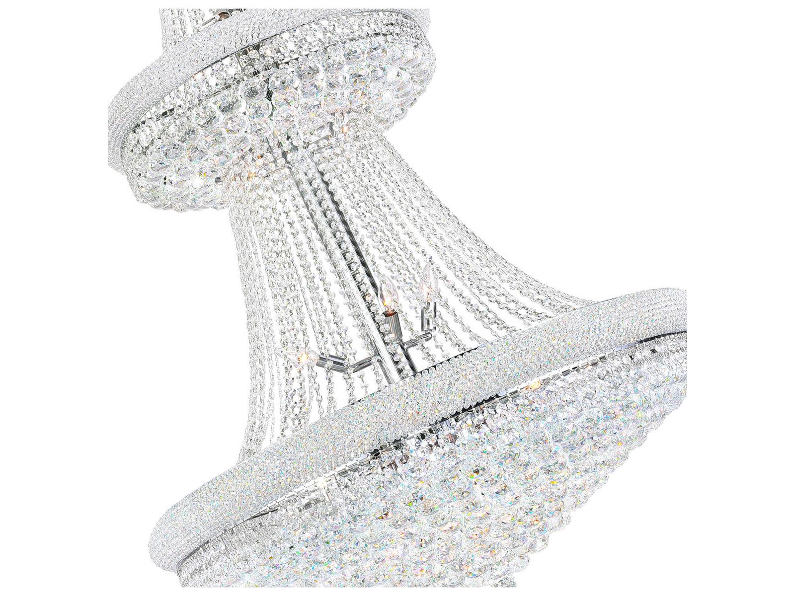 CWI Lighting Empire 34-Light Chandelier in Chrome with K9 Crystals