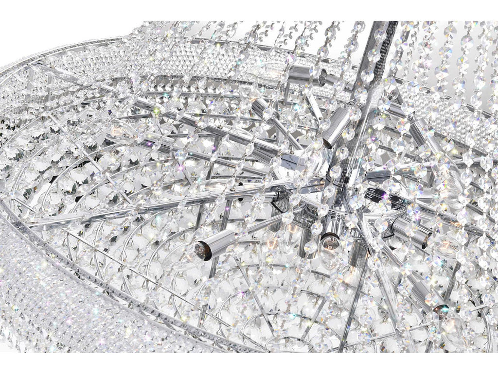 CWI Lighting 38-Light Empire Chandelier in Chrome with K9 Crystals
