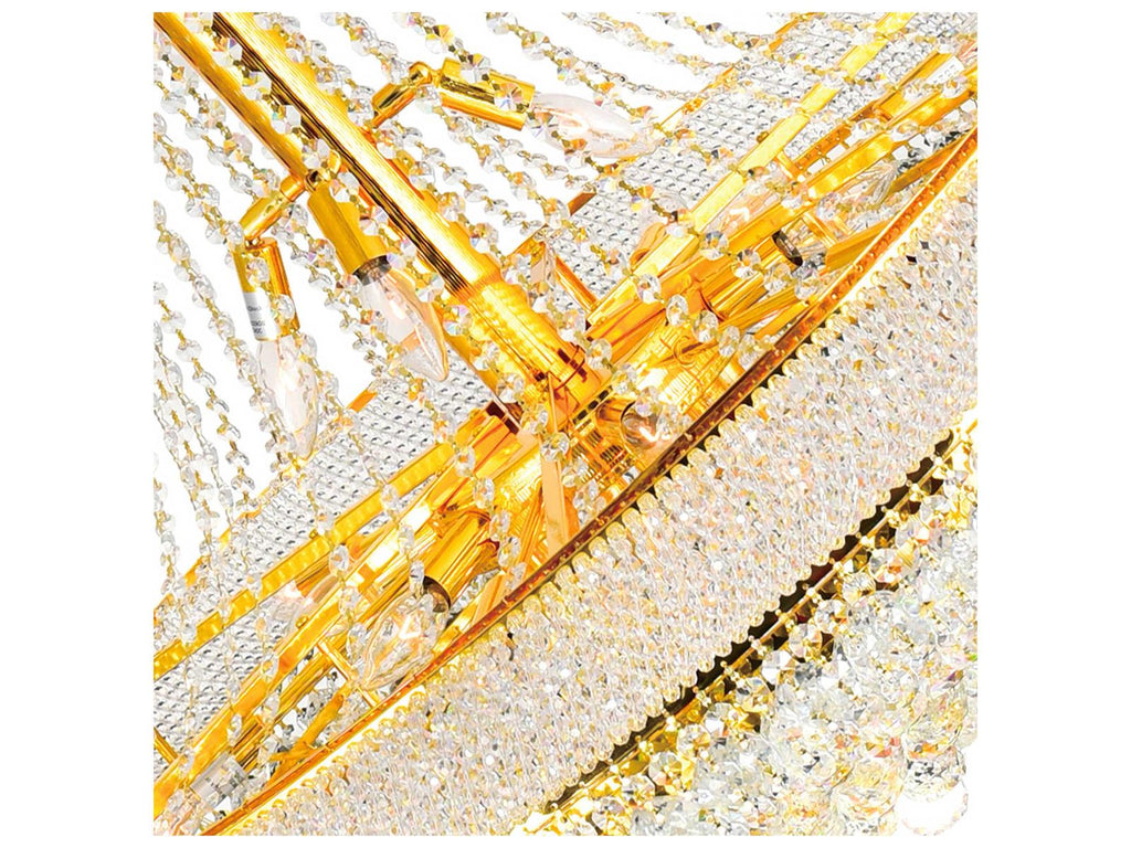 CWI Lighting Empire 38-Light Chandelier in Gold with K9 Clear Crystals