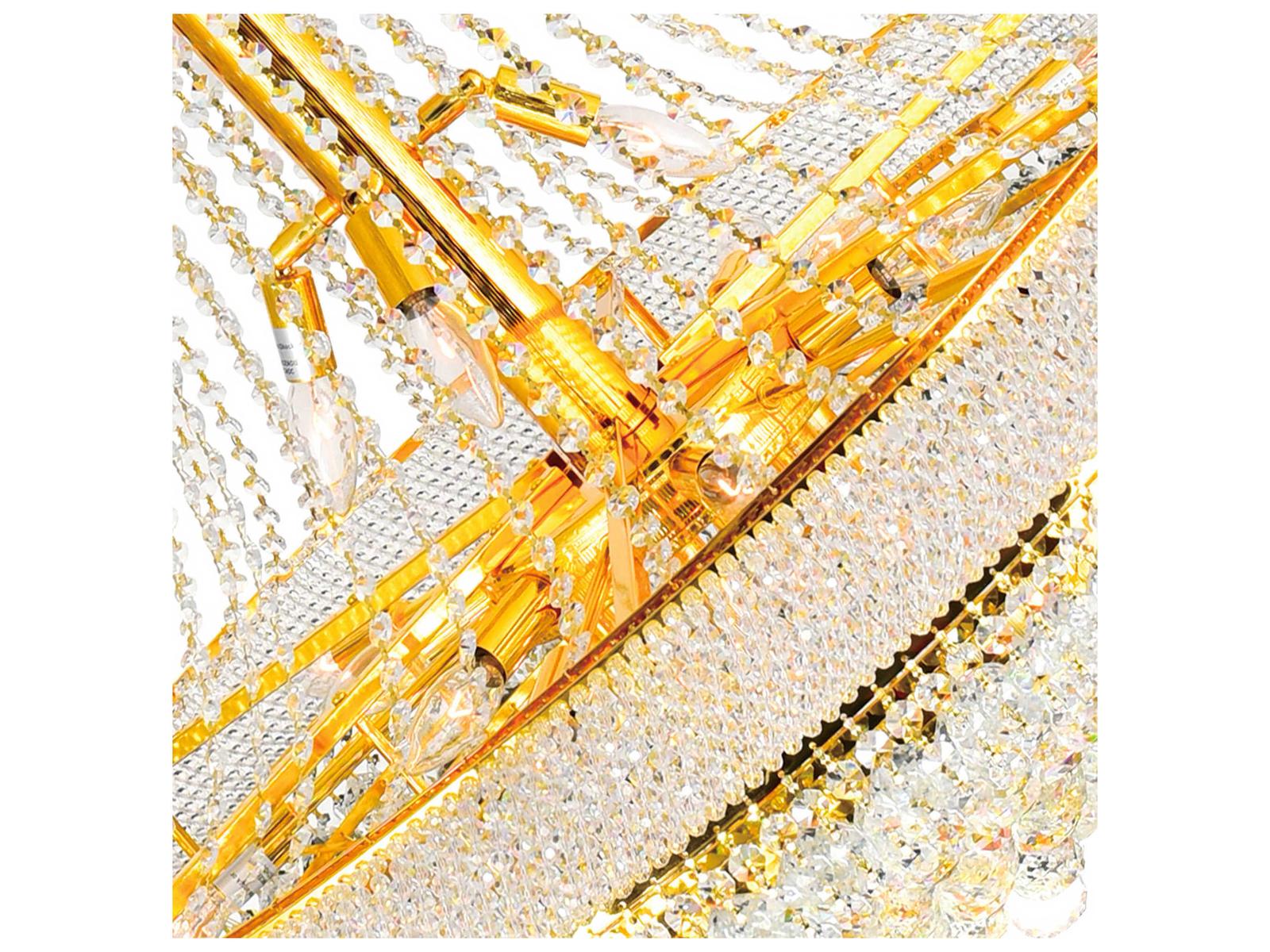 CWI Lighting Empire 38-Light Chandelier in Gold with K9 Clear Crystals