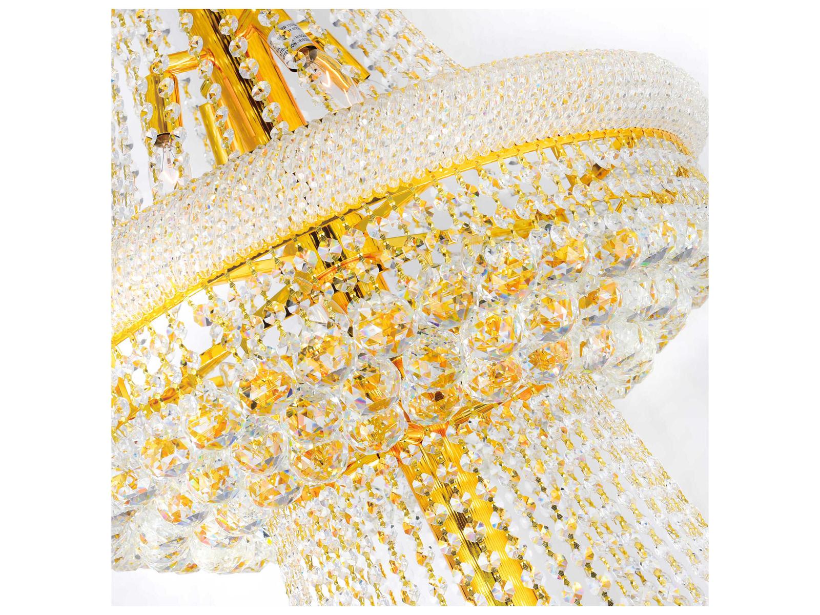CWI Lighting Empire 38-Light Chandelier in Gold with K9 Clear Crystals