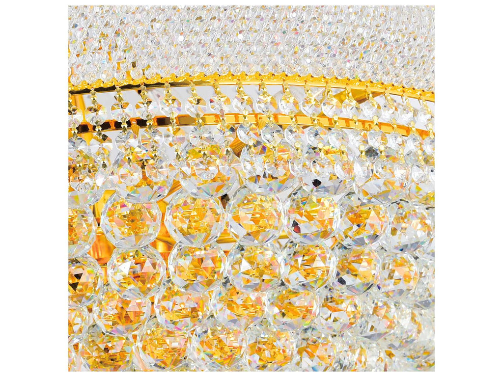 CWI Lighting Empire 38-Light Chandelier in Gold with K9 Clear Crystals