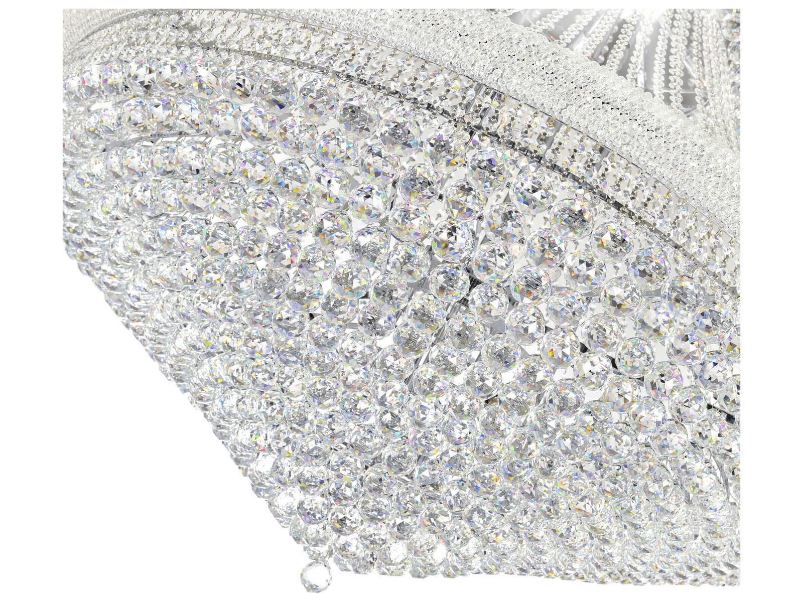 CWI Lighting 42-Light Empire Chandelier in Chrome with Crystal Draping