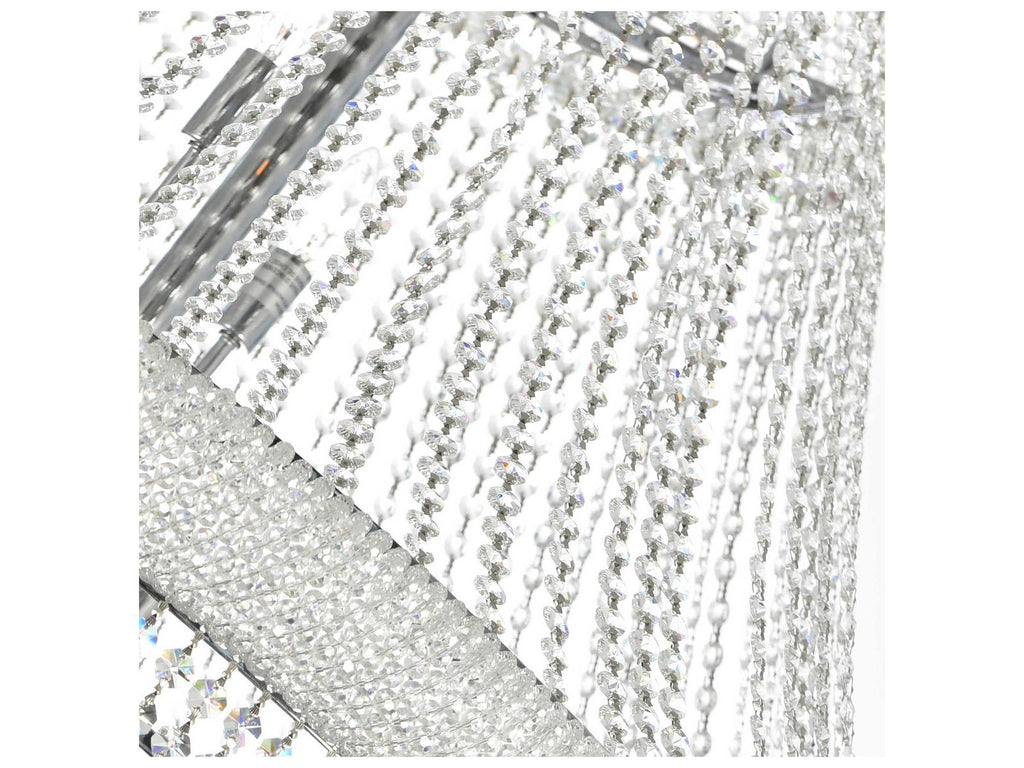 CWI Lighting 42-Light Empire Chandelier in Chrome with Crystal Draping