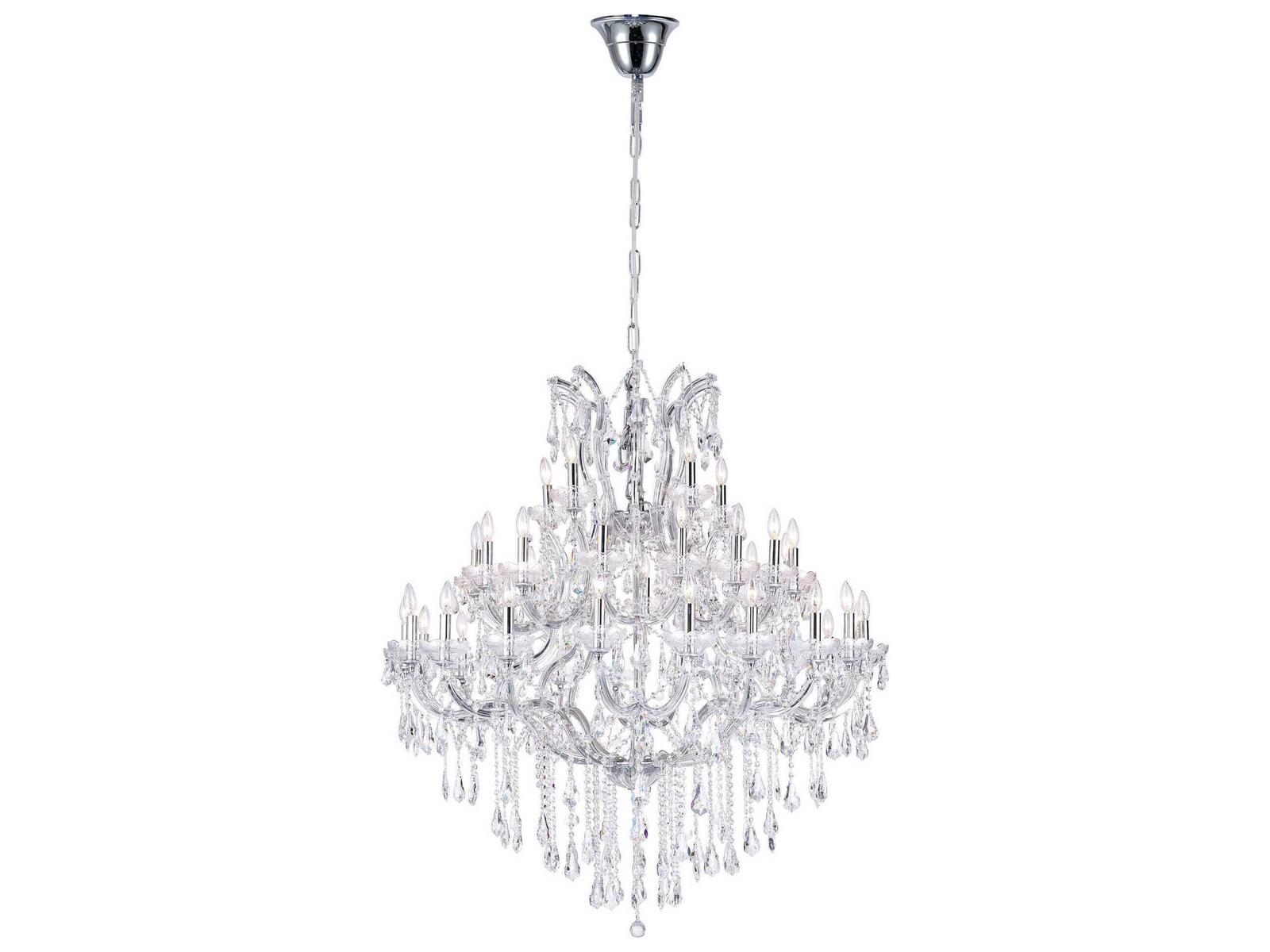 CWI Lighting Maria Theresa 41-Light Chandelier in Chrome with Clear Crystal