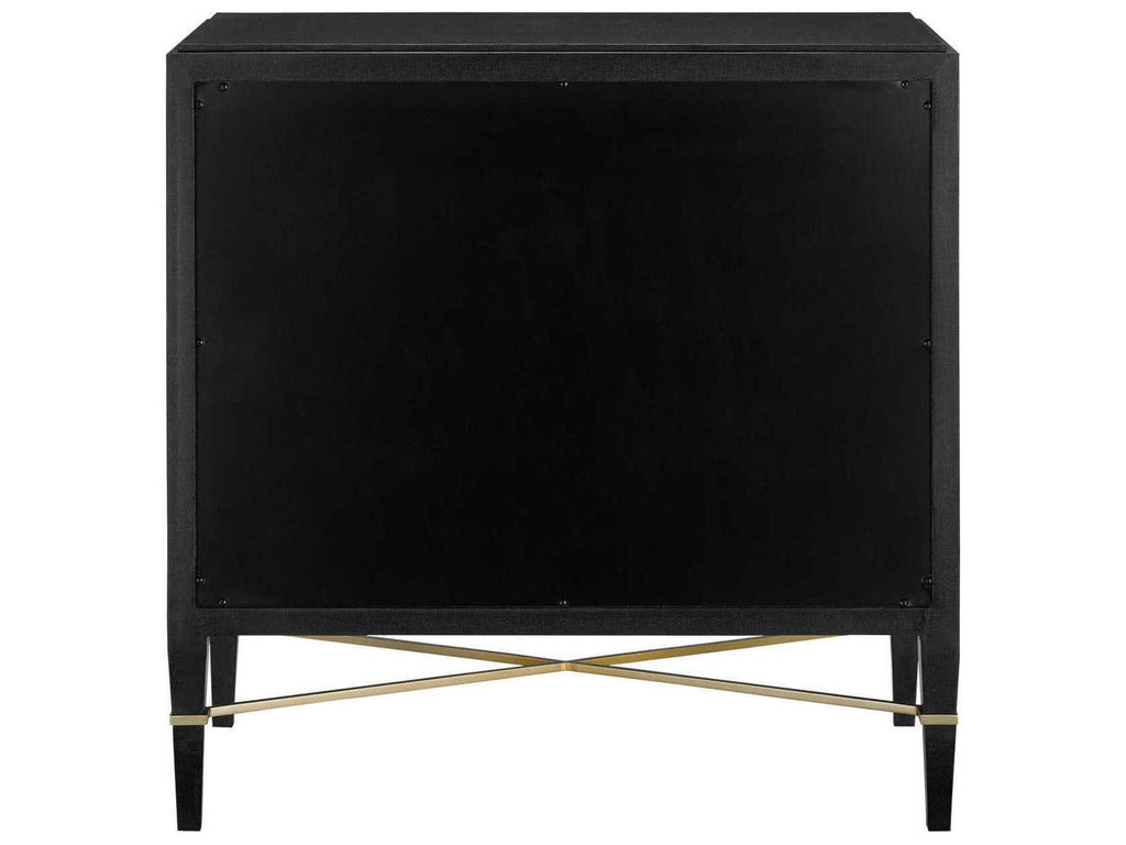 Vistas 3-Drawers Gold Solid Wood Chest Nightstand
