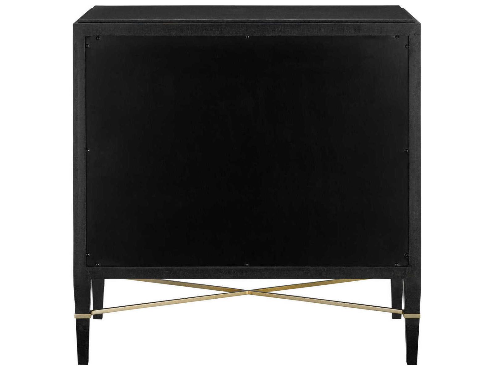Vistas 3-Drawers Gold Solid Wood Chest Nightstand