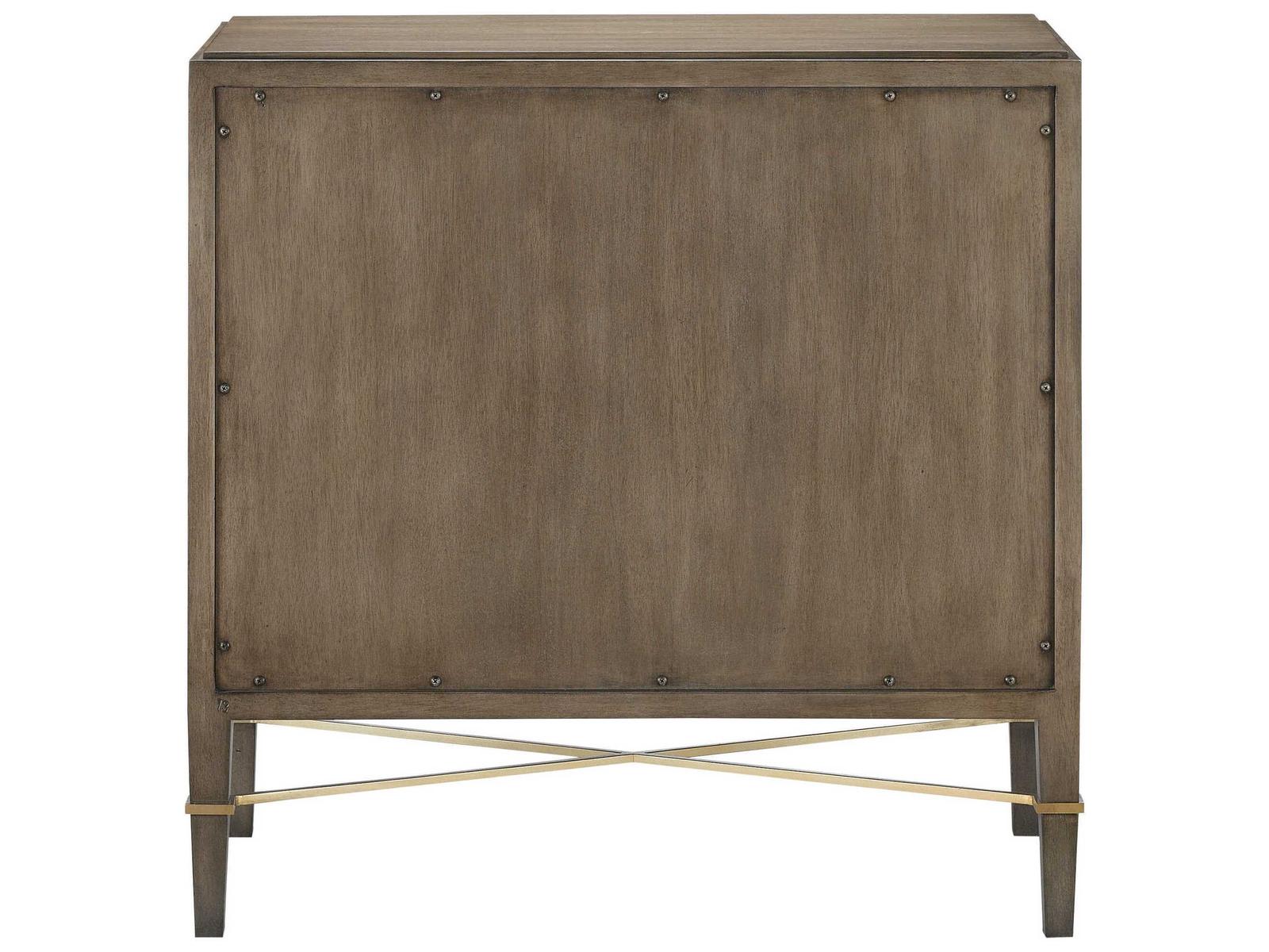 Vistas 3-Drawers Brown Mahogany Wood Chest Nightstand
