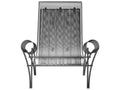 Suki Accent Chair by Toyo Ito in Black Satin Stainless Steel