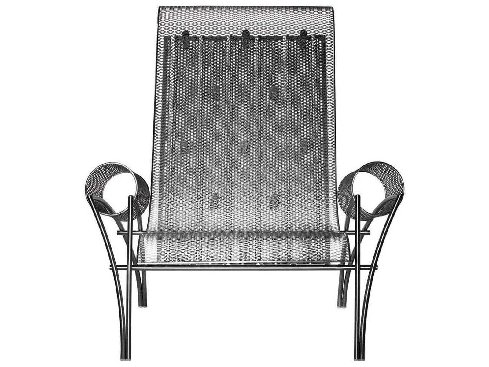 Suki Accent Chair by Toyo Ito in Black Satin Stainless Steel