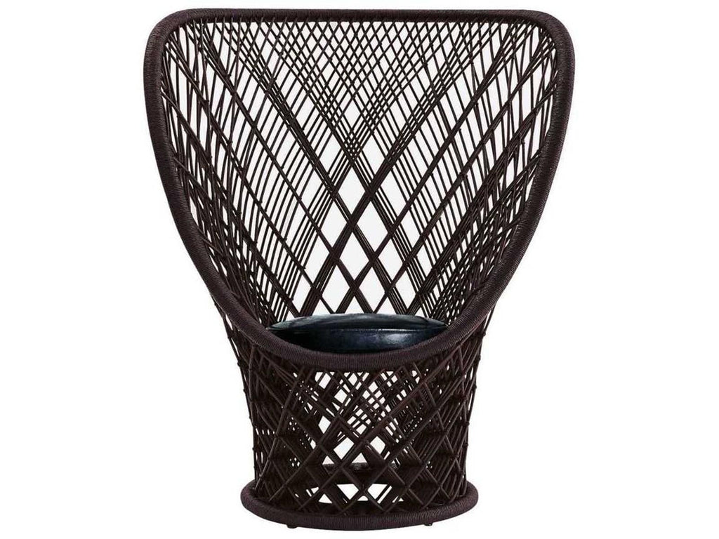 Pavo by Patricia Urquiola Accent Chair with Black Leather Cushion