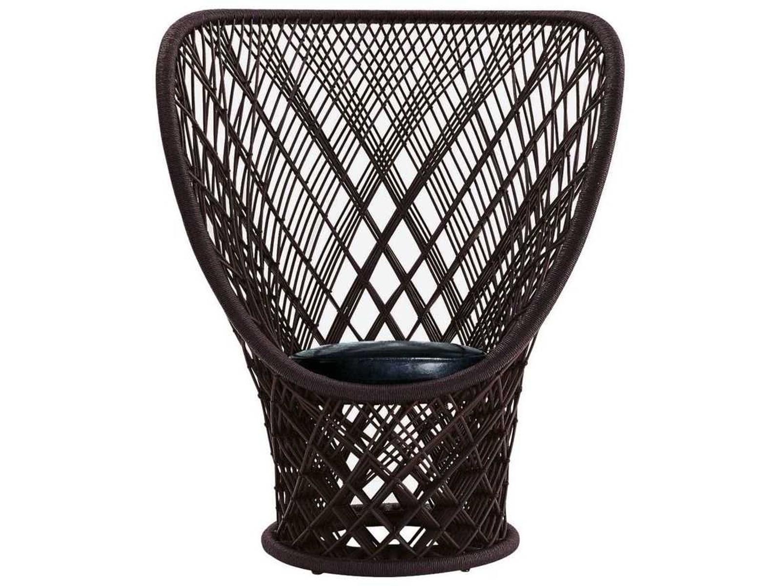 Pavo by Patricia Urquiola Accent Chair with Black Leather Cushion