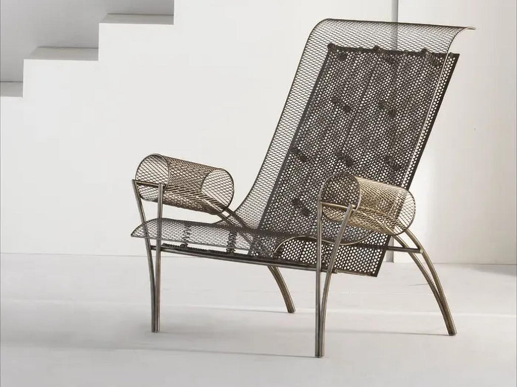Suki Armchair by Toyo Ito Stainless Steel Accent Chair