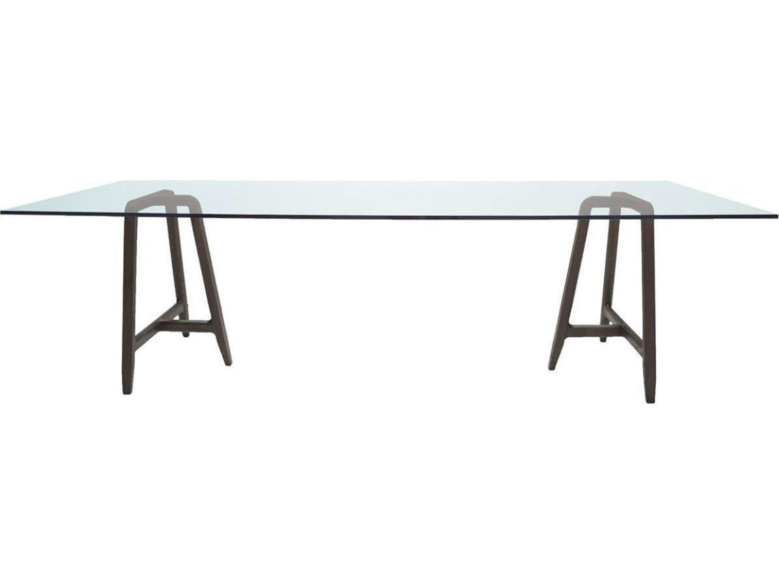 Easel By Ludovica + Roberto Palomba Rectangular Glass Dining Table