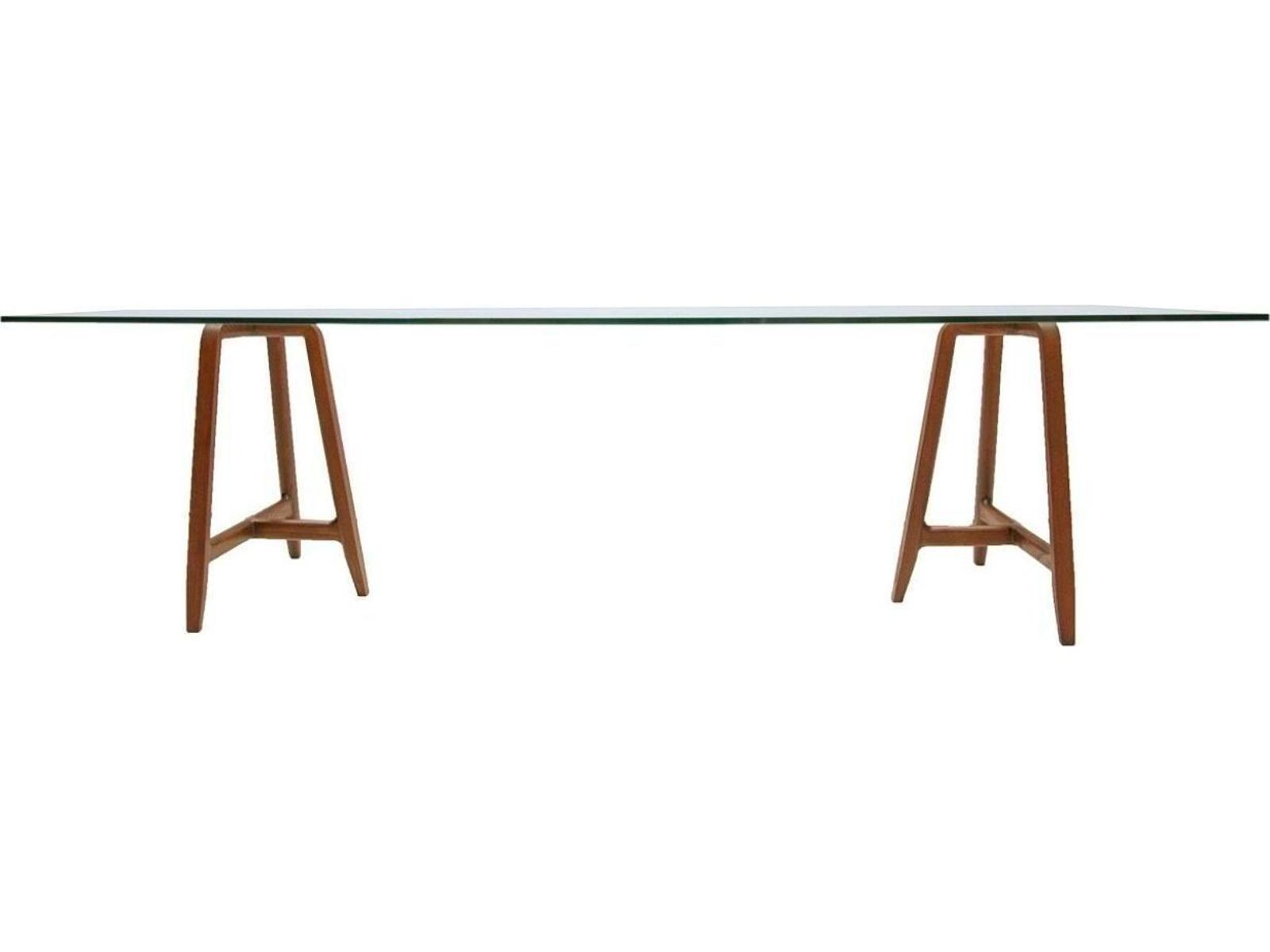 Easel By Ludovica + Roberto Palomba Rectangular Glass Dining Table
