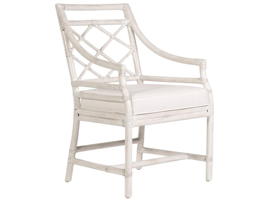 X and Diamond Rattan Arm Dining Chair Classic Design