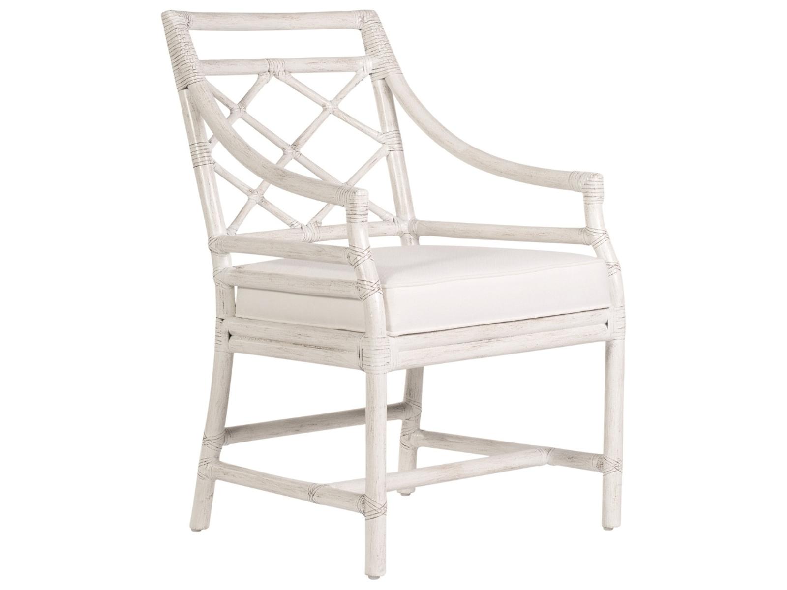 X and Diamond Rattan Arm Dining Chair Classic Design