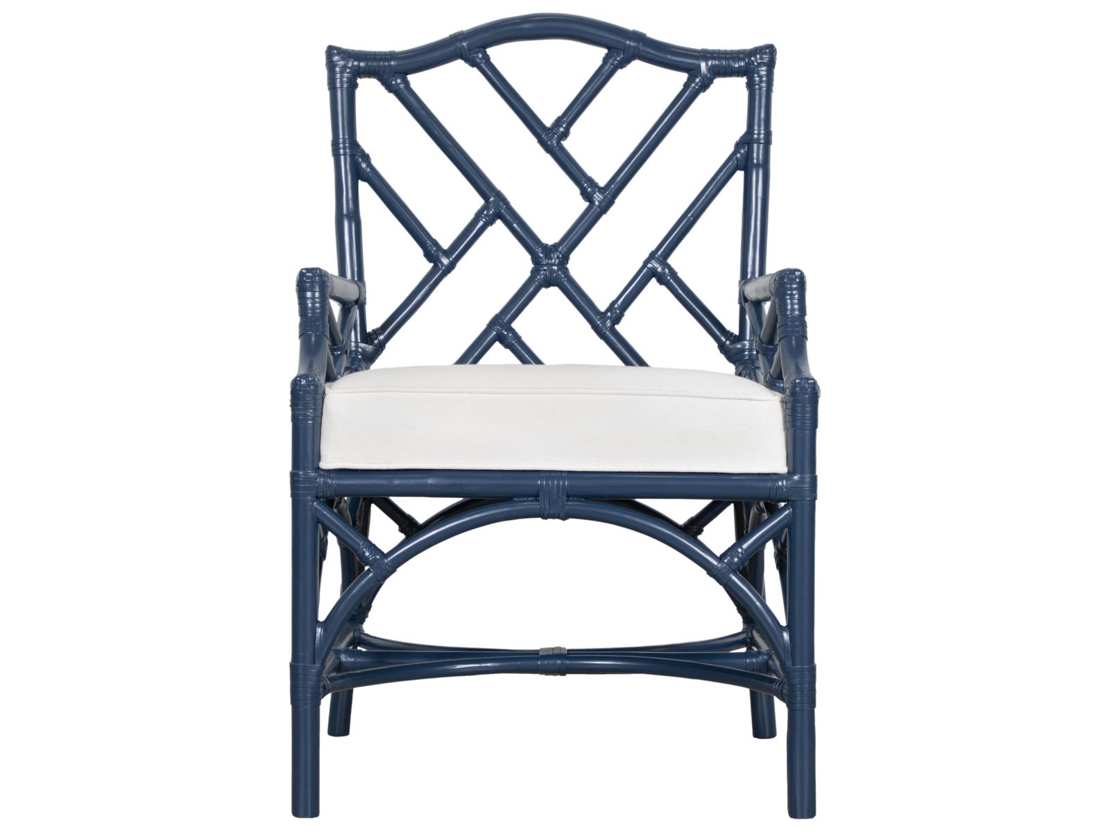 Chippendale Rattan Arm Dining Chair
