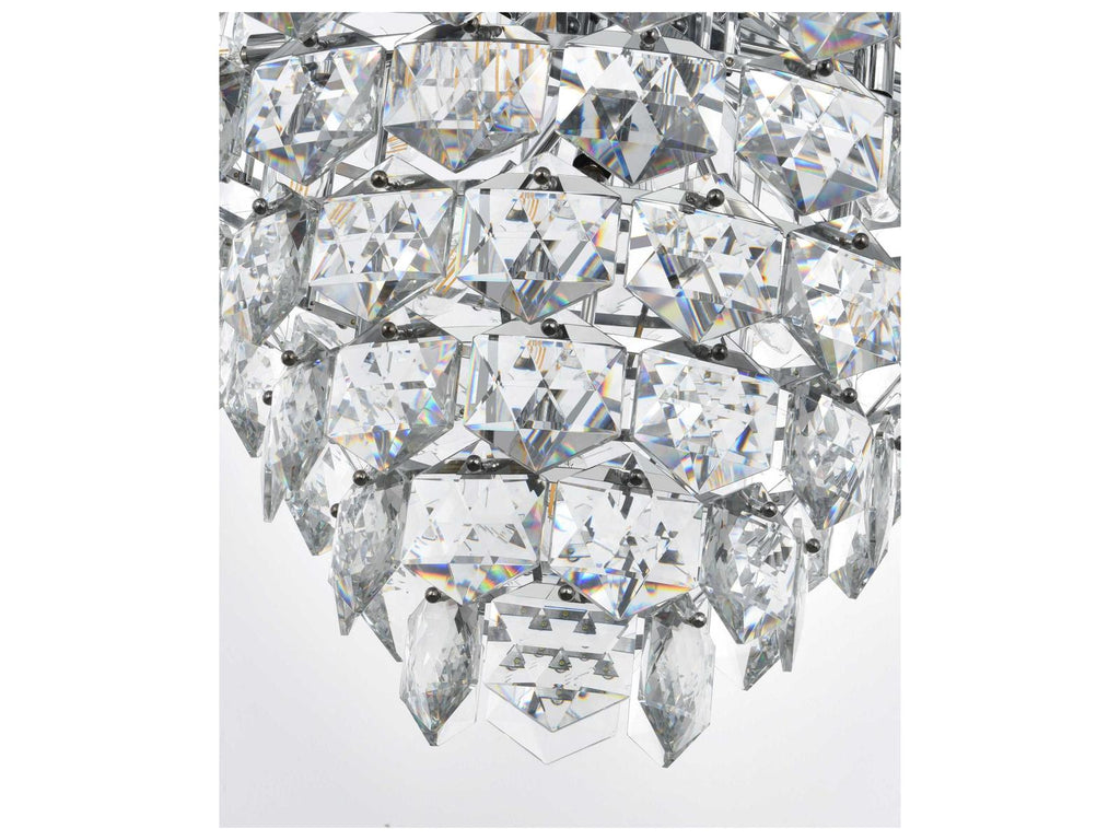 Elegant Lighting Adaline 38-Light Chrome Tiered Chandelier with Royal Cut Crystal
