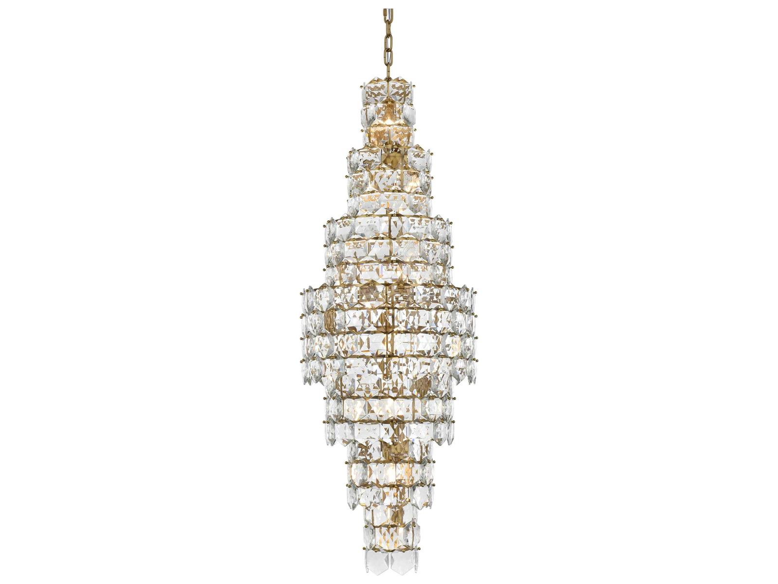 Elegant Lighting 26-Light Adaline Tiered Chandelier in Satin Gold