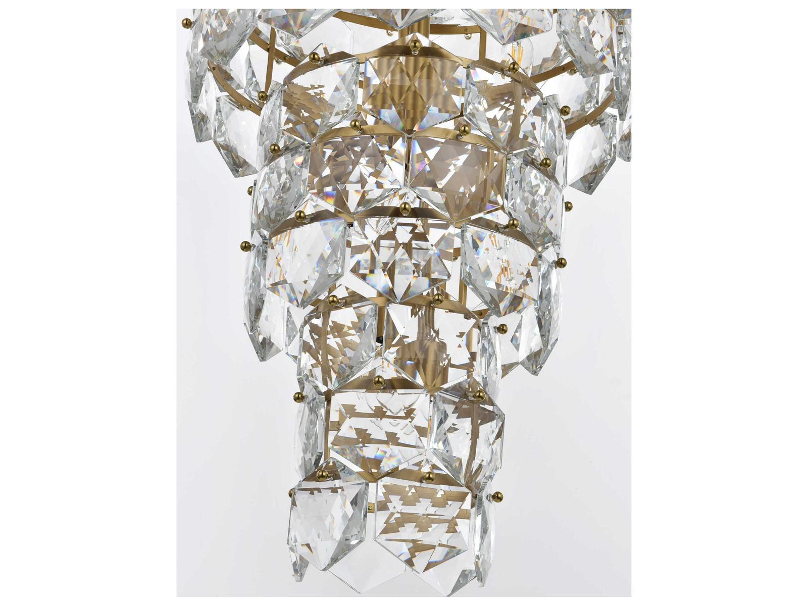 Elegant Lighting 26-Light Adaline Tiered Chandelier in Satin Gold